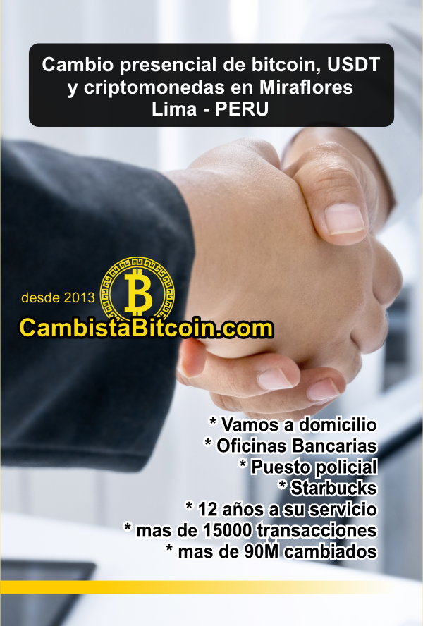 cambio de criptomonedas a dinero en efectivo criptomonedas a cash peru lima