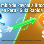 Banner principal de Cambista Bitcoin mostrando el intercambio de saldo PayPal a Bitcoin en Perú 2026.