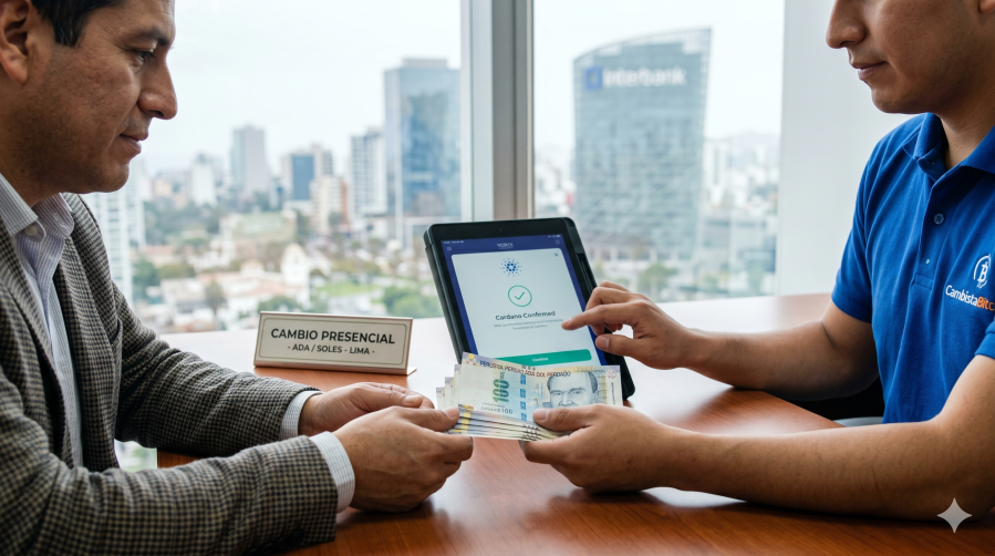 Cambio de Cardano ADA a soles.